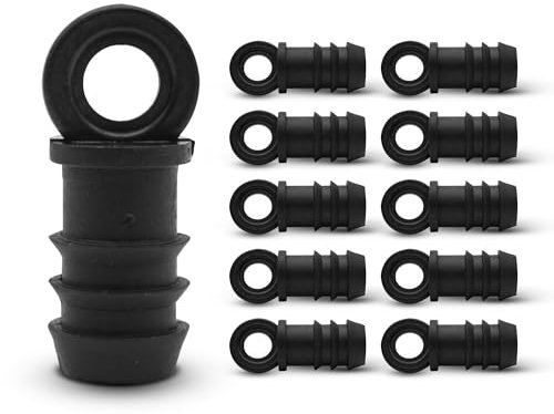 DOJA Barcelona | Bouchons fins Goutte | Lot 10 | Bouchon Tuyau 12mm | Bouchon Arrosage Goutte à Goutte | Raccord Tuyau d'Arrosage Plastique | pour Arrosage Automatique Pour Jardin, Bouchon Micro Drip