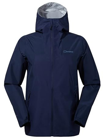 Berghaus Deluge Pro Waterproof Shell Jacket | Adjustable | Durable Coat | Rain Protection Jacket, Dusk/Navy Blazer, S