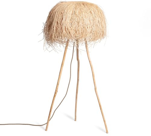 LEDKIA Stehlampe aus Rattan Lasje Natürlich