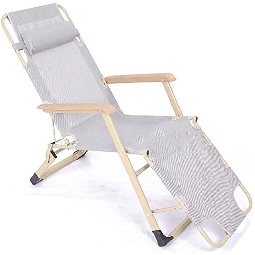 CCYENG Garten-Chaiselongue, Klappstuhlbett, Sommerbalkon-Heimfreizeit-Gartenstuhl, Erweiterung von Zwei Klappstuhlstühlen im Teilrohr
