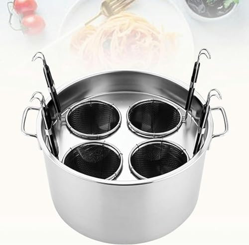 BTURYT Edelstahl Pasta Kocher Einsätze Set, Kommerzielle Edelstahl Pasta Kocher Einsätze Set Mit Trenner Und Sieb Für Pasta, Nudeln, Gemüse