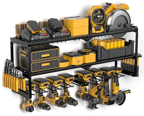 Spampur Power Tool Organizer Wall Mount, 15 Min Assembly, Maximum 150lb load