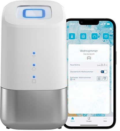 Homematic IP Home Control Unit | Smart Home Zentrale, kostenlose App, online und offline Modus, zertifizierter Datenschutz, Alexa sowie Google Home, 160322A0