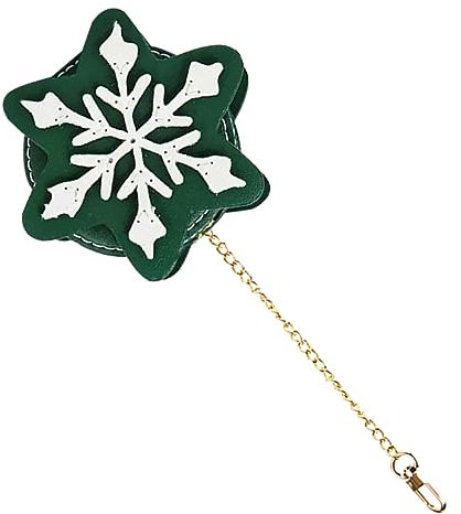 TOYANDONA Selbstgemacht zum Pu Legierung Grün Leder Basteln und Nähen aus Schneeflocken Satz für Taschenherstellung
