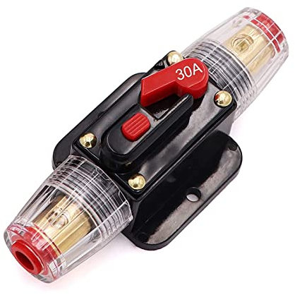 Disjoncteur d'amplificateur stéréo, 150a, 125a, 80a, 50a, 30a, 12V/24V, for voiture, camion, bateau, Modification Audio, amplificateur stéréo, réinitialisation automatique, interrupteur porte-fusible(