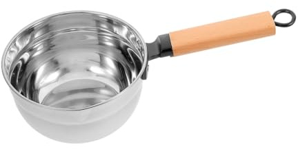 PHENOFICE Stainless Steel Water Spoon Kitchen Wooden Handle Scoop Ladle for Cooking Pot Household Use