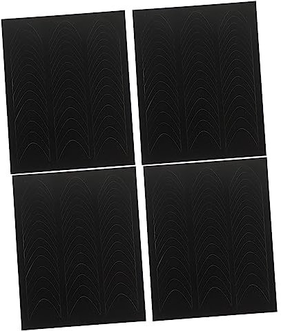 TOVINANNA Bandes D'ongles Autocollantes Diy Lot De 4 Tailles Universelles Guides De Manucure Française Pour Nail Art Femmes Décoration D'ongles Demi-lune