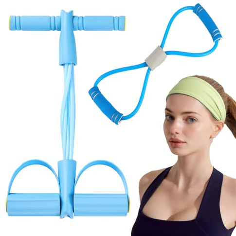 Bauchtrainer FüR Zuhause,SportgeräTe Zuhause Expander Fitness,Sit-Up TrainingsgeräTe Bodybuilding,Multifunktions-Leg-Exerciser FüR Fitness Training (Blau)