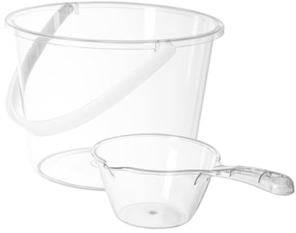 TOBBOMEY Seau Eau Portable avec Poignée Capacité Importante Plastique Seau Multifonctionnel pour Usage Domestique et Nettoyage Polyvalent