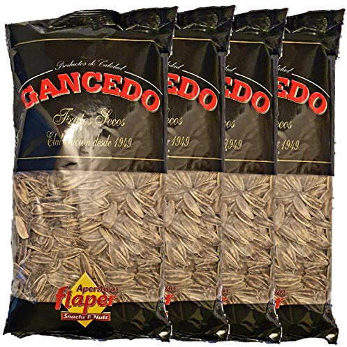 Pipas giant roasted and salted sunflower seeds 2kg (4 x 500g bags)