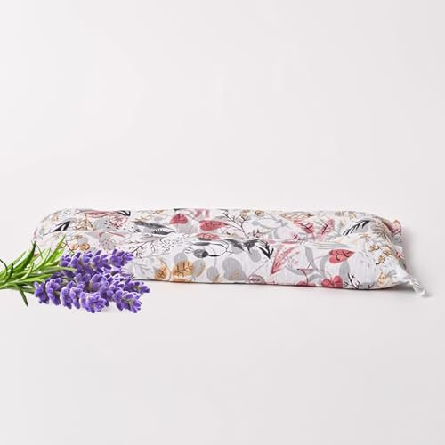 DECOLORES Saco Térmico De Semillas, Mediano 40 x 15 cm | Alivio Natural Frío Y Calor | Hecho A Mano, Relleno de Semillas de Trigo y Hierbas Naturales de Lavanda | Cervicales Y Cuello | Cojin Semillas