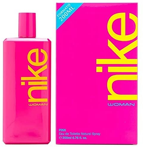 NIKE - Pink 200 ml, Colonia Mujer, Perfume Formato Spray, Eau de Toilette Natural y Femenina, Aroma Floral Afrutado, Fragancia Fresca, Seductora y de Larga Duración