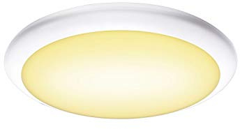 SLV Wand- und Deckenaufbauleuchte RUBA 27 CW/Beleuchtung für Wände, Wege, Eingänge, LED Spot außen, Aufbau-Leuchte Outdoor, Gartenlampe, Decken-Strahler/CCT switch 3000/4000K IP65 12W 1100lm weiß