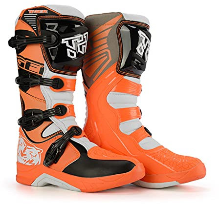 Sebasty Motorrad Enduro Motocross Stiefel,Professionelle Schutzschuhe Offroad Motorradstiefel,Moto Cross Fahren,Motorrad Motorradboote Schuhe,MTB Downhill Stiefel für Herren,41