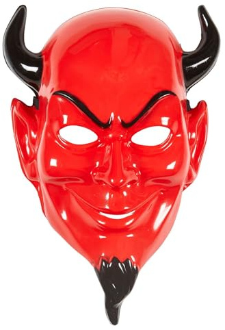 W WIDMANN MILANO Party Fashion - Teufel Maske | Horror Maske für Satan Kostüme, Halloween, Karneval und Mottoparty