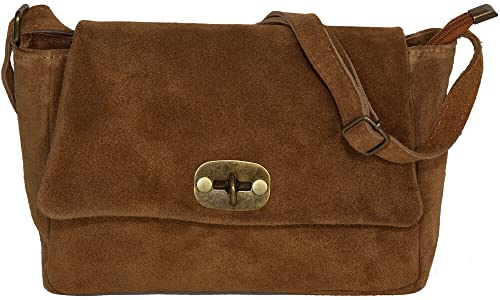 LucieElle Sac Cuir Bandoulière en Daim Italien April - Besace à Main