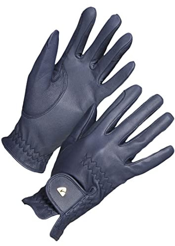 Aubrion - Reithandschuhe aus Leder für Jungen/Mädchen (XL) (Marineblau)