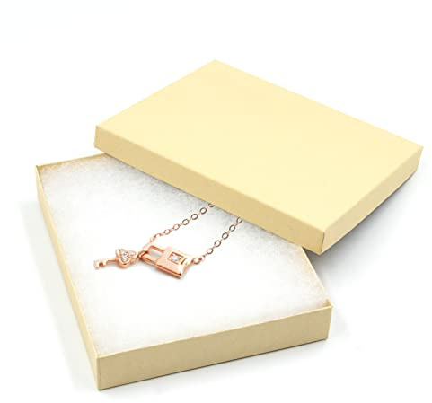 opaprain Cardboard Jewelry Brown Gift Boxes 10 Pack6x5×1 inches, its Apply to displaying Necklaces, Rings, Bracelets, Earrings