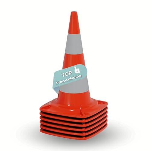 Verkehrspylon Pylon Hütchen Verkehrsleitkegel Warnkegel Markierungskegel Absperrkegel Warnbake Leitpfosten Lübecker Hut Parcours 6 Stück