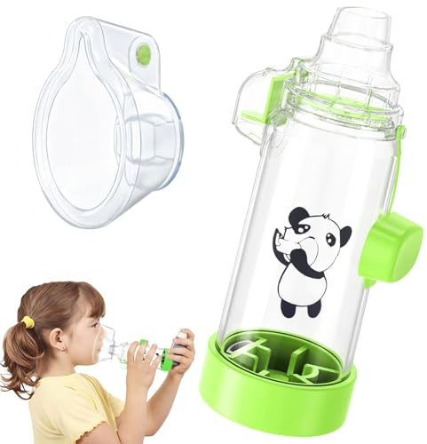 Ramixi Inhaler Spacer for Adult and Kids NESSI OTC SPACER (Panda/Green/kids)