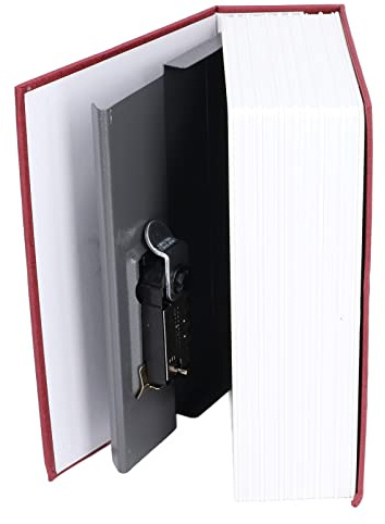 Coffre-fort pour Livres, Coffre-fort en Forme de Livre pour la Maison Déroutant une Petite étagère de Table Décorative (Rouge)