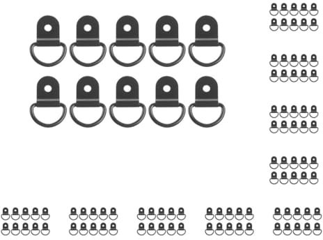10 x Befestigungsanker für Anhänger, Auto, Boot, schwarz, 6,5 mm, 10 Stück