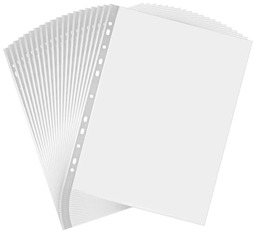 200 Stück Glasklar Prospekthüllen A4, 0.08mm Klarsichthüllen a4, Extra Stark PP-Kunststoff Prospekthüllen für Papier, Fotos, Dokumenten