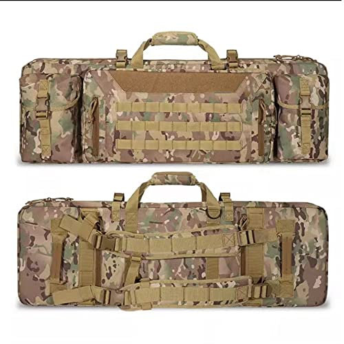 ANSNOW Gewehrkoffer, Gewehrkoffer, Taktische Waffentasche, Doppelte Lange Gewehrwaffenkoffer-Tasche, Militärgewehr-Aufbewahrungskoffer, M4-Waffentasche,E, Airsoft-Rucksack Für Lagerung Und Transport