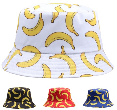 ZYHUI Chapeau bob pour homme - Chapeau cloche et casquettes arc-en-ciel réfléchissant - Chapeau unisexe - Chapeau de pêche aux fruits - Chapeau de pêcheur décontracté et amusant pour la plage et la