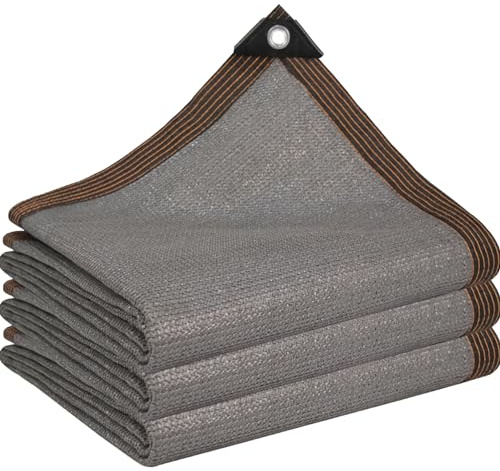 DGSFES Grigio Rete Ombreggiante Con Occhielli,85% Tenda da Sole Traspirante per Esterno Vela Ombreggiante Impermeabile per Serra Balconi Patio Pergola,4X6m Telo Ombreggiante