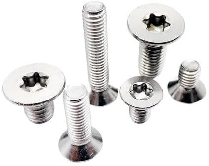 Aqxyhjk 5/10/50 Stück M5 304 A2-70 Edelstahl GB2673 Sechslappen-Torx-Senkkopfschraube(16mm)