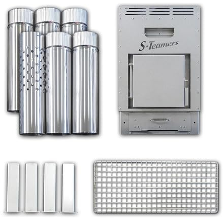 Esteamers Sauna Tent, Sauna Stove, Total Length 24.3 x Width 12.4 x Height 9.5 inches (615 x 315 x 2410 mm)