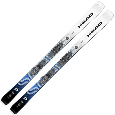 Ski Alpinski Pisten Ski - Head Shape 3.0 - Allride Rocker - inkl. Bindung PR10 GW Promo Gripwalk Z3-10 - für fortgeschrittene und Gute Fahrer - Carvingski für präparierte Piste (blau, 163cm)