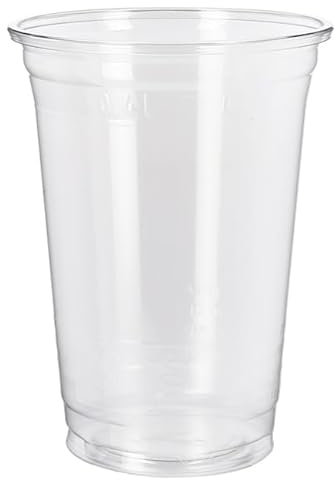 Monouso | 50 Tarrina de Plástico PET Transparente 432 ml Ø 9,5 cm | Resistente al Frío y al Aceite | Ideal para Helados, Yogures y Postres | Pack de 50 unidades