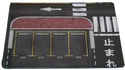 Perfeclan 1/64 Parking Lot Car Scene Mat Multi Functional Rollable Scene Display Model Car Diecast Garage for Layout Desktop Decor, 30x25cm