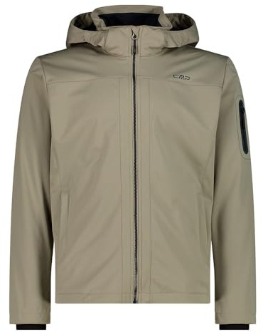 CMP Giacca da uomo in Light Softshell con cappuccio staccabile, 39A5027 (IT, Numero, 50, Regular, Regular, Sage)