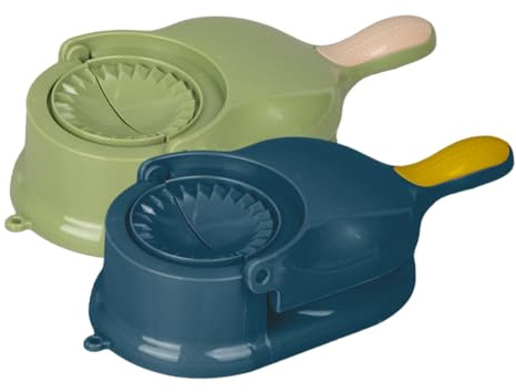 FUNNETOYU 2piezas Molde Para Empanadillas Manual Moldeadora De Masa Molde Para Envolver Empanadillas Color Azul y Verde Cocina Doméstica Fácil Limpieza