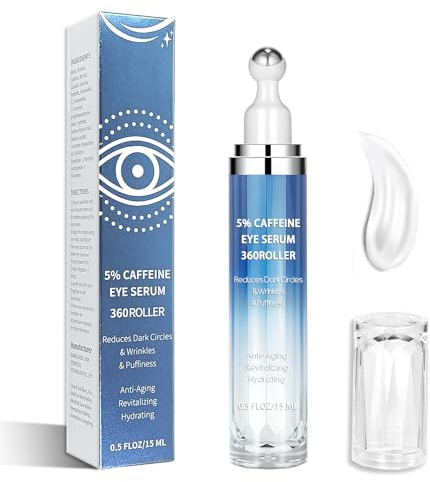 sumetact Augenserum mit 5 % Koffein und 5 % Retinol – Augencreme mit Hyaluronsäure Niacinamid und Peptiden für Schwellungen und feine Linien – Bolíg