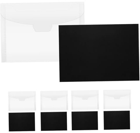 Angoily Magnetische Schablonenhülle Satz 5 Schwarze Aufbewahrungsbeutel Mit Weicher Magnetfolie Reißfest Transparent Für Scrapbooking Stanzformen Organizer Für Postkarten Und Sticker