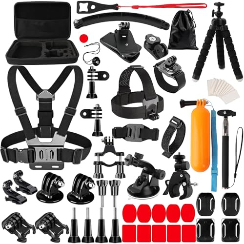 85-in-1 Kit Accessori per Fotocamere Sportive, Kit Accessori per Action Cam, Compatibile con DJI, Xiaoyi, SJCAM, GoPro, EZVIZ e diverse fotocamere sportive