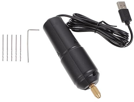 Angoily 1juego Mini Taladro Eléctrico Usb Perforador De Epóxico Para Modelismo y Manualidades Taladro De Mano Para Herramienta De Precisión Para y Proyectos