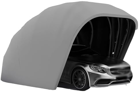 Cochera plegable resistente a todo tipo de clima, de acero inoxidable, anti-UV, impermeable, resistente al viento, para protección de vehículos al aire libre
