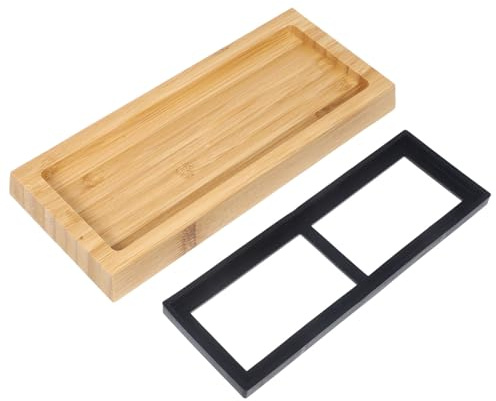 FOYTOKI Wooden Whetstone Holder Non-Slip Silicone Base, 180x60x30mm Sharpening Stone Storage Holder for Kitchen Sharpening Tools and Knife Sharpener Accessories