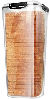 Generico Contenitore Di Stoccaggio Del Pane Con Design Trasparente E Coperchio Ermetico - Scatola Di Panne Alto Per Pane Fatto In Casa | Porta Del Panino Ideale Per E La Casa