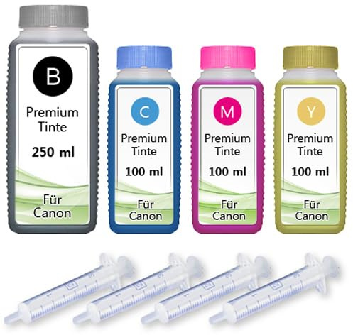 Inkadoo 550ml Nachfüll Drucker Tinte kompatibel für Canon Pixma TR7550 TR8550 TS6150 TS6151 TS8150