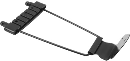 Alomejor Gitarren-Trapezbrücke-Ersatz, Langlebiger Jazzgitarren-Saitenhalter aus Metall mit Schrauben, für Gitarrenliebhaber und Interpreten (BLACK)
