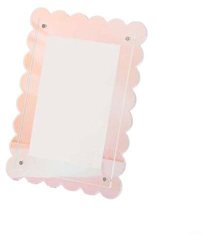 Acryl-Bilderrahmen, 17,8 cm, Neonfarben, schwimmend, bunt, für Zuhause oder Büro, Fotohalter für Tischplatte oder Schreibtisch (bunt)
