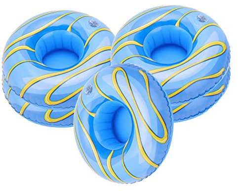 Fdit Portabicchieri Gonfiabili Galleggianti per Bevande per Piscina, Set di 10 Sottobicchieri Gonfiabili Carini per Feste in Piscina