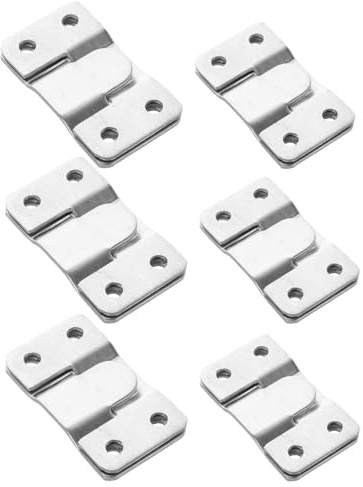 GARVALON 12 Pièces Lot de 12 Crochets de Fixation pour Meubles en Acier Inoxydable, Supports pour Cadres Photo Lourds, Boucles Suspendues Polyvalentes, Clips pour Canapés D’Angle,