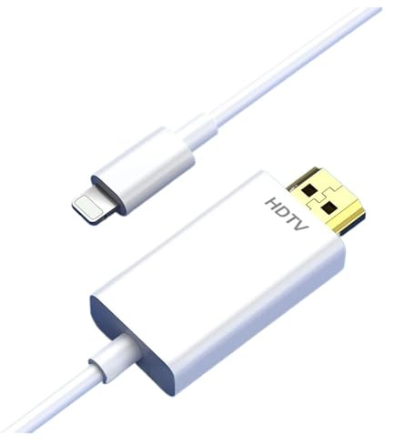 Compatibile Con IPhone Su TV, Cavo HDMI Su Apple, Adattatore AV Digitale HD 1080P For Sincronizzare Video E Audio